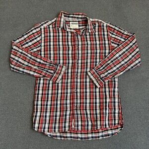 Mountain Khakis Shirt Mens Medium Red Black Plaid Flannel Button Up Casual